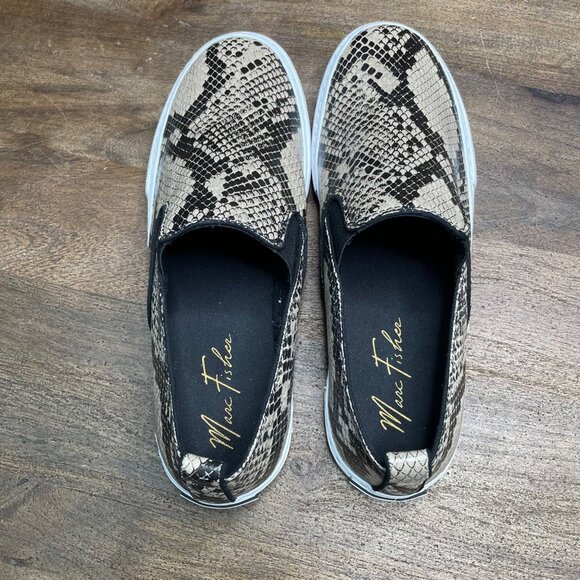 Marc Fisher Womens Casual Slip On Sneaker Flats Size 8 Snakeskin Print - Picture 4 of 8